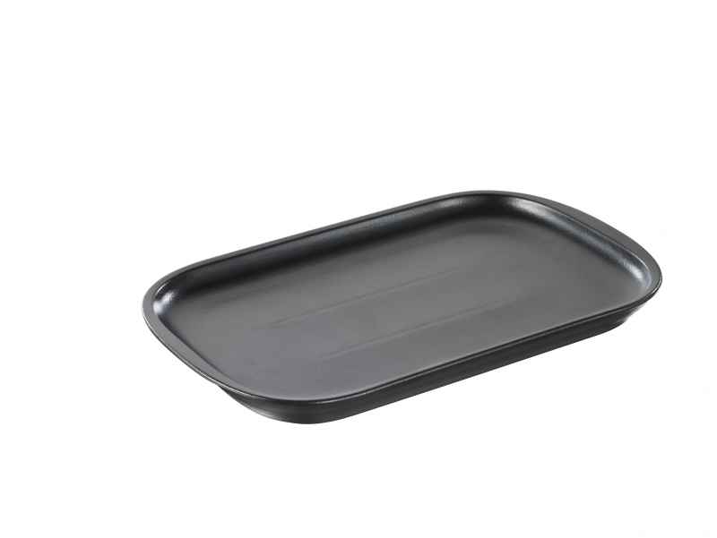 Preview: FLEISCH & STEAKPLATTE RECHTECKIG 29 cm gusseisen Optik