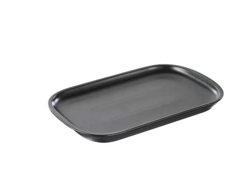 RECHTECKIGE FLEISCH-/ STEAKPLATTE 32 cm gusseisen Optik