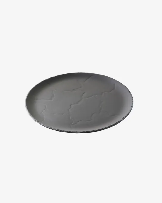 Preview: BURGER & STEAKTELLER rund 26,8 cm Matt schiefer