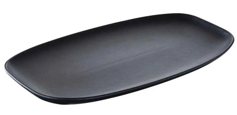 CLUB TELLER/ PLATTE/ SERVIERPLATTE 31 x 21 cm in gusseisener Optik