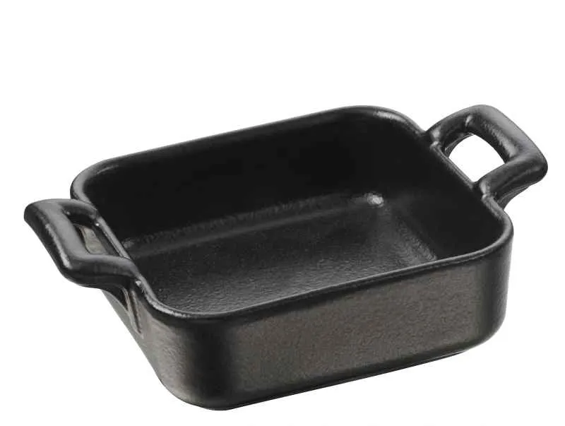 SCHÄLCHEN 5 cl QUADRATISCH Gusseisenoptik
