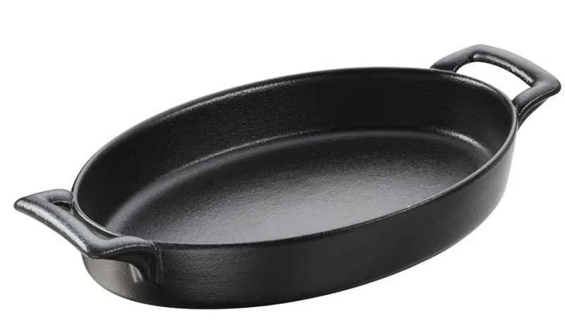 AUFLAUFFORM 70 cl OVAL MIT GRIFFEN Gusseisenoptik REVOL