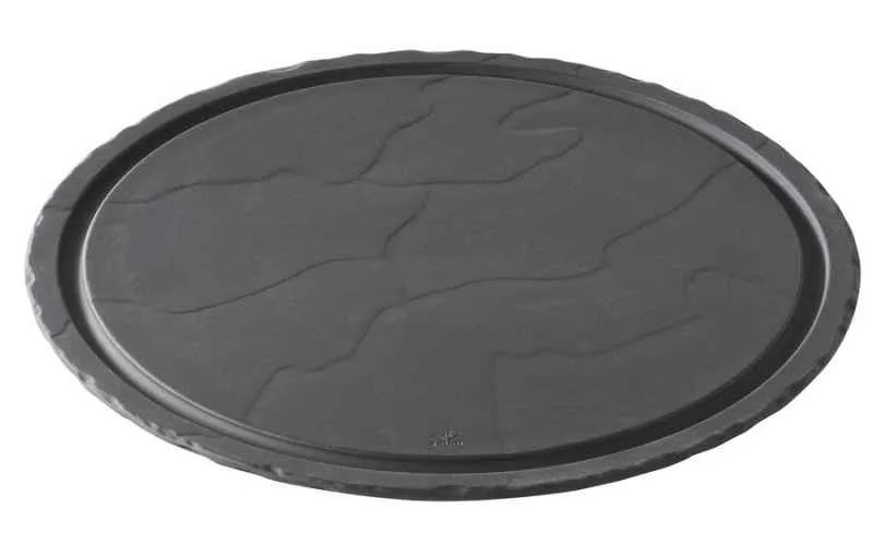 RUNDER TELLER/ STEAKTELLER 30 cm Matt schiefer