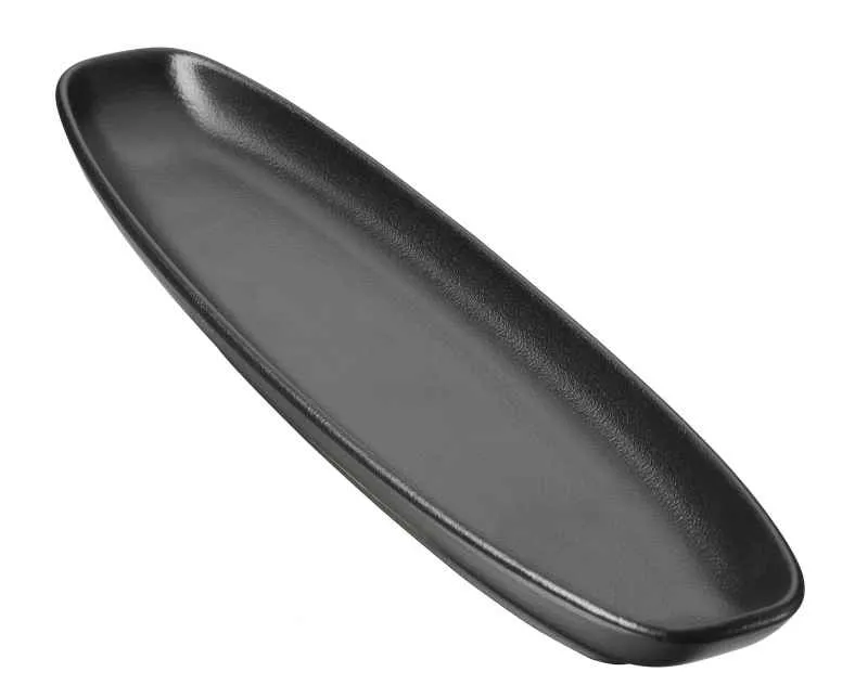 CLUB PLATTE/ SERVIERPLATTE SCHMAL in gusseisener Optik