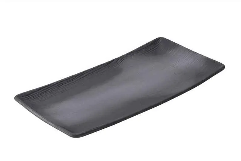 ARBORESCENCE RECHTECKIGER TELLER 30x15 cm Lakritze
