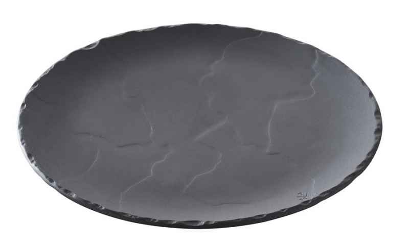 Preview: BURGERTELLER RUND 16 cm Matt schiefer styl