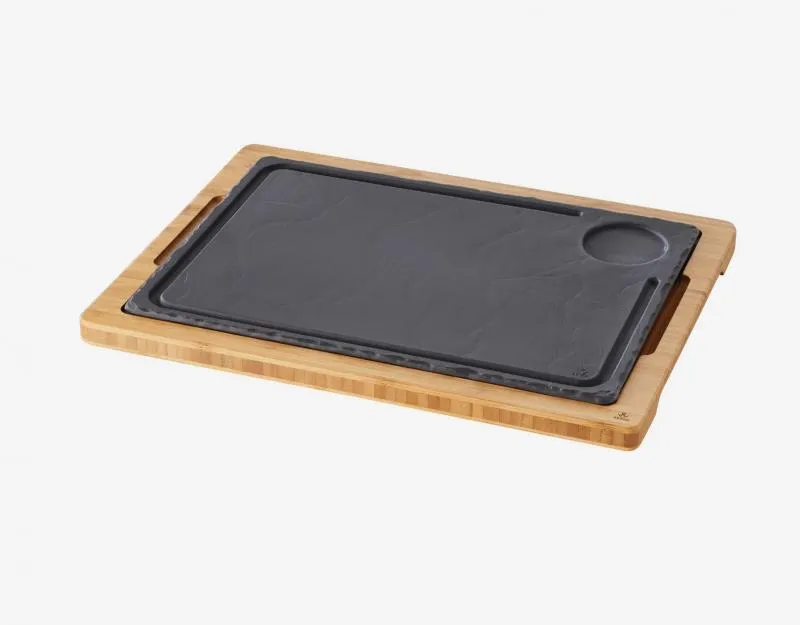 HOLZTABLETT 37,5 x 28 cm FÜR STEAKTELLER 33 x 24 cm Bambus