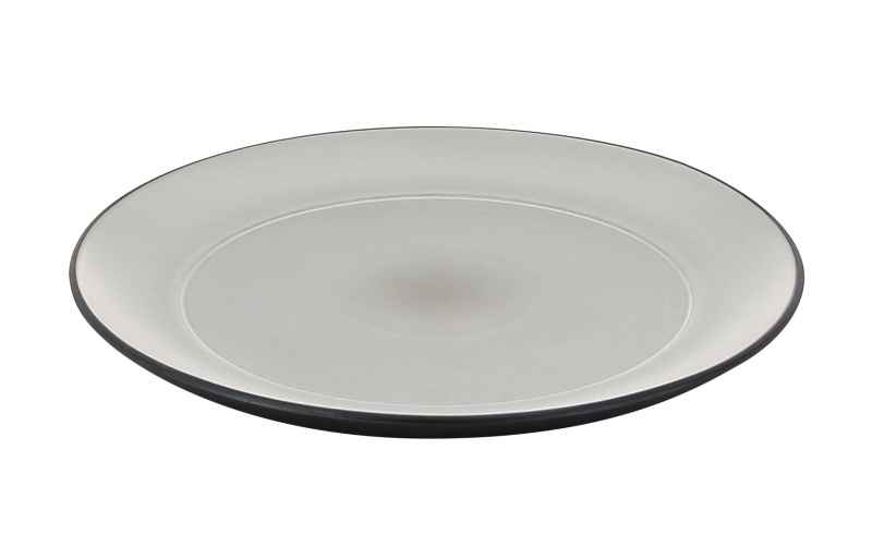 Preview: EQUINOXE FLACHER TELLER FÜR DIM SUM 22 CM Pfeffer