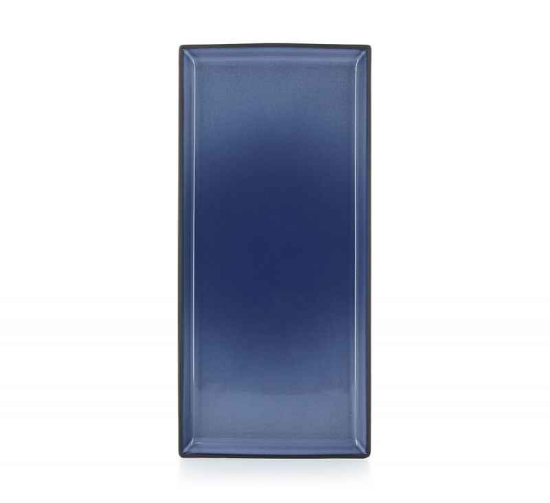 Preview: EQUINOXE RECHTECKIGE PLATTE/RECHTECKIGER TELLER 32,5 cm Cirrusblau