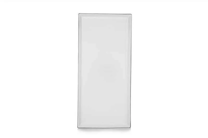 EQUINOXE RECHTECKIGE PLATTE/RECHTECKIGER TELLER 32,5 cm Weiss Kumulus