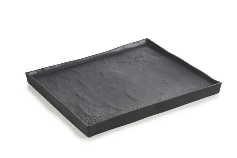 SOLSTICE RECHTECKIGER TELLER/ PLATTE/ SERVIERPLATTE REVOL 21CM Black Moon