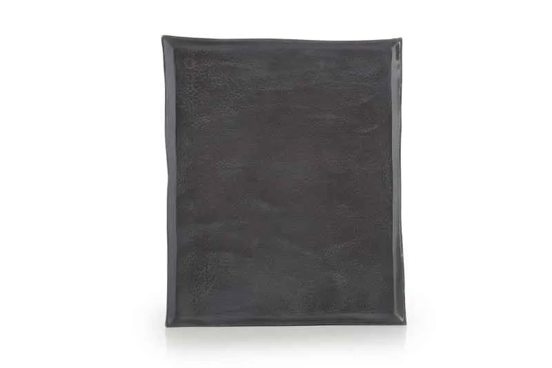 SOLSTICE RECHTECKIGER TELLER/ PLATTE/ SERVIERPLATTE REVOL 21CM Black Moon