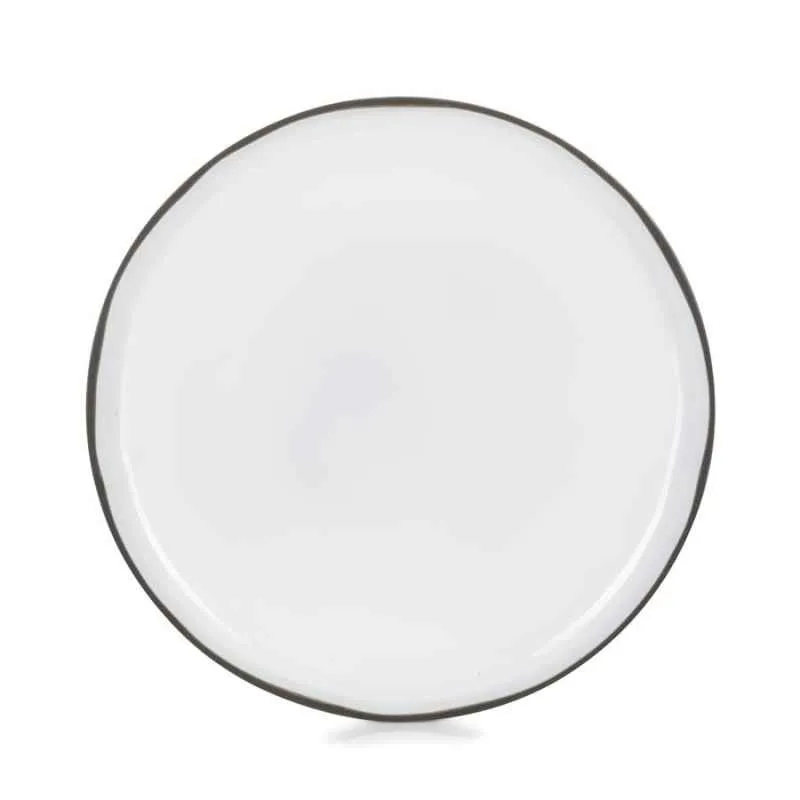 CARACTERE FLACHER TELLER 26 cm Kumuluswolke weiss