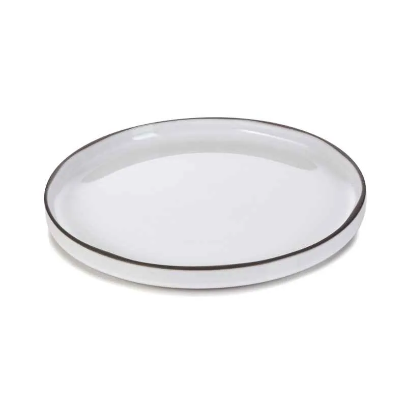 CARACTERE FLACHER TELLER 28 cm Kumuluswolke weiss