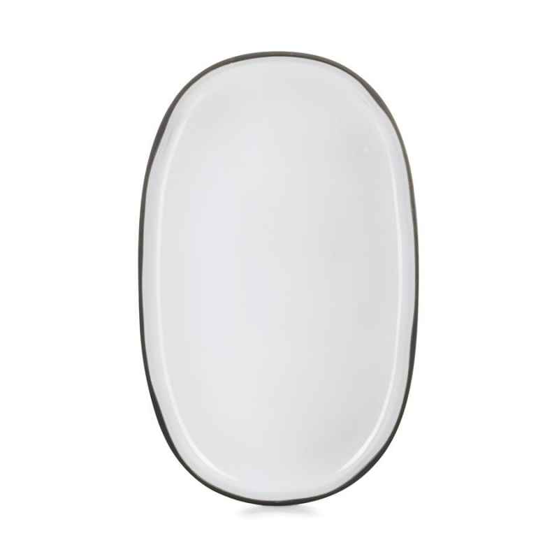 Preview: CARACTERE SERVIERTELLER 35,5 cm Kumuluswolke weiss