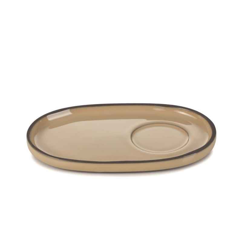 Preview: CARACTERE UNTERTASSE 13,5 x 8,3 x 1,2 cm Muskatnuss