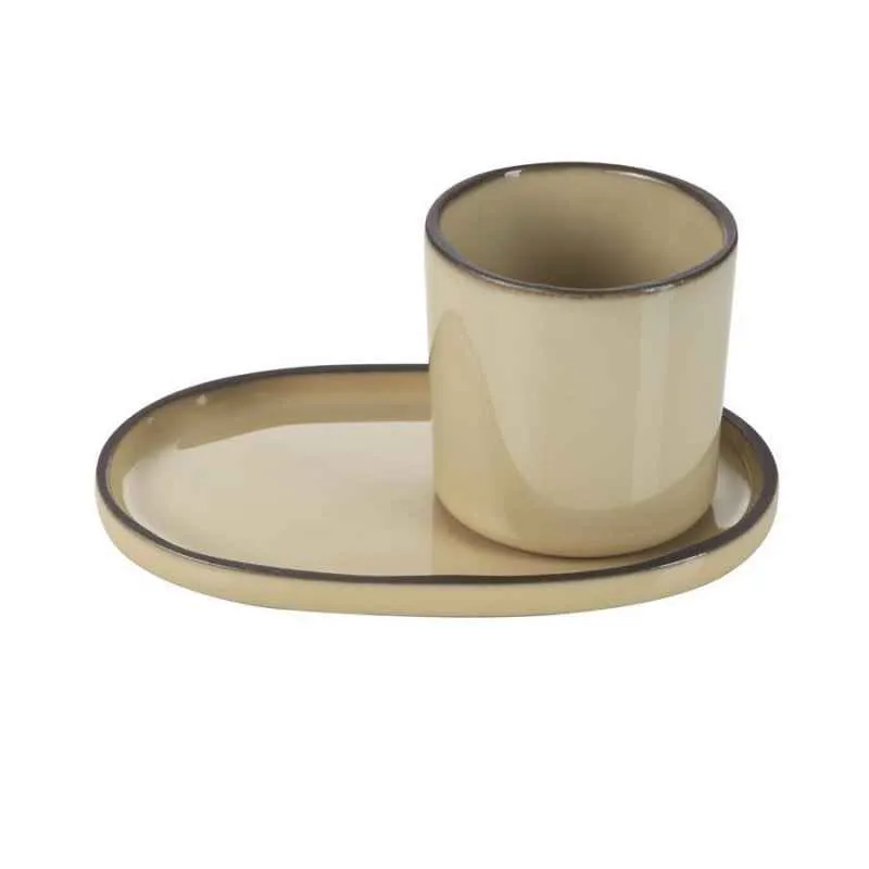 CARACTERE UNTERTASSE 13,5 x 8,3 x 1,2 cm Muskatnuss