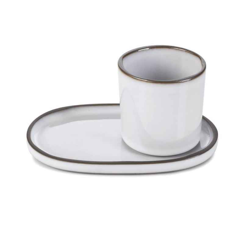 Preview: CARACTERE UNTERTASSE 13,5 x 8,3 x 1,2 cm Kumuluswolke weiss