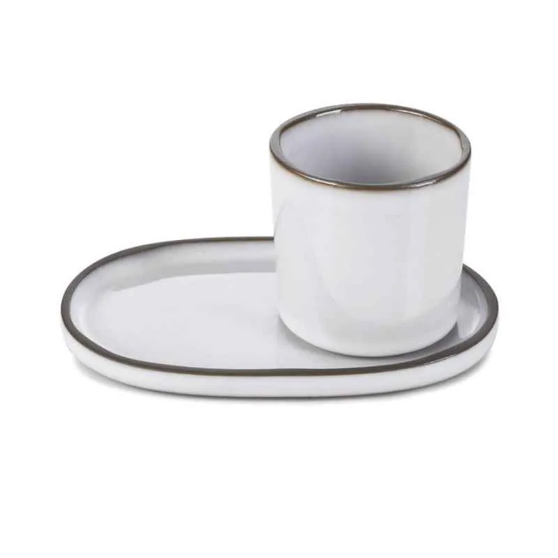 CARACTERE UNTERTASSE 13,5 x 8,3 x 1,2 cm Kumuluswolke weiss