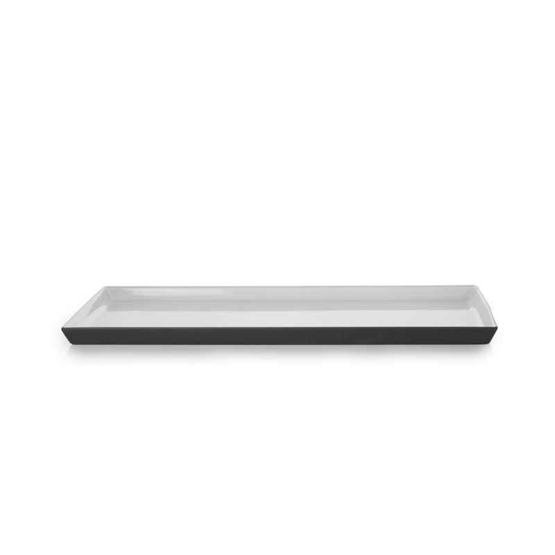 Preview: EQUINOXE RECHTECKIGE SERVIERPLATTE 55,5 cm Kumuluswolke weiss