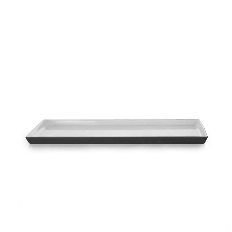 Preview: EQUINOXE RECHTECKIGE SERVIERPLATTE 55,5 cm Kumuluswolke weiss