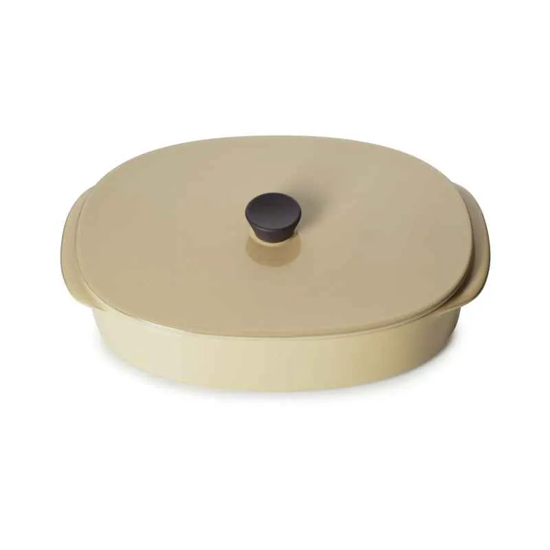 CARACTERE KASSEROLLE / AUFLAUFFORM MIT DECKEL 19 x 13 cm Muskatnuss REVOL