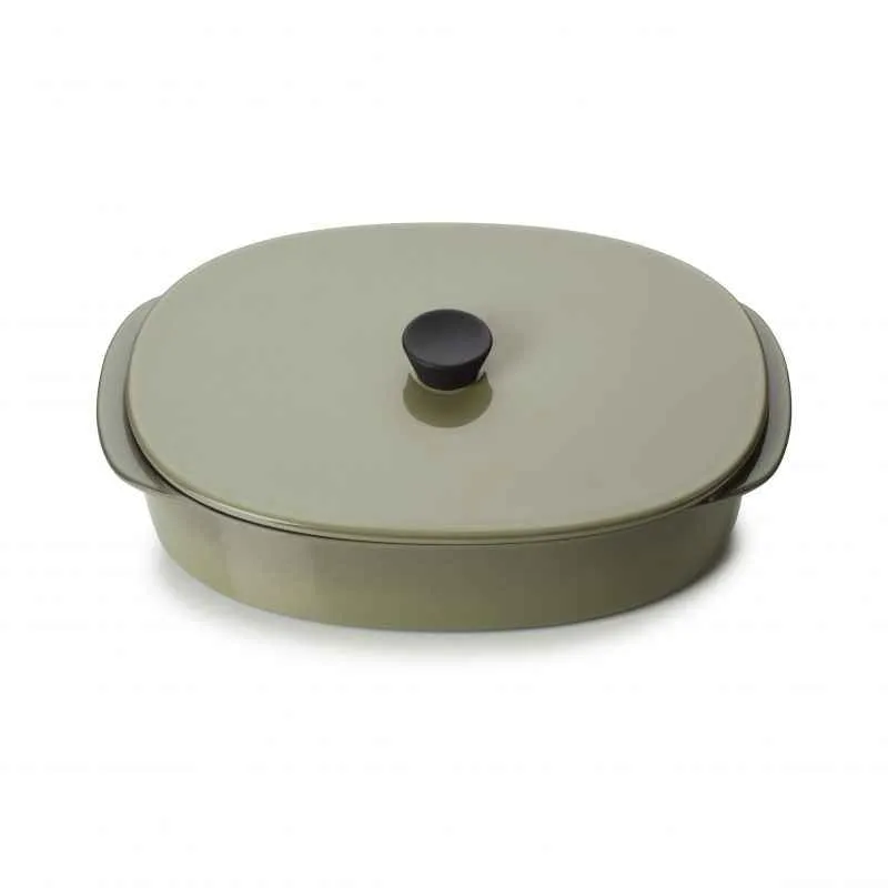 CARACTERE KASSEROLLE/ AUFLAUFFORM MIT DECKEL 19 x 13 cm Kardamom REVOL