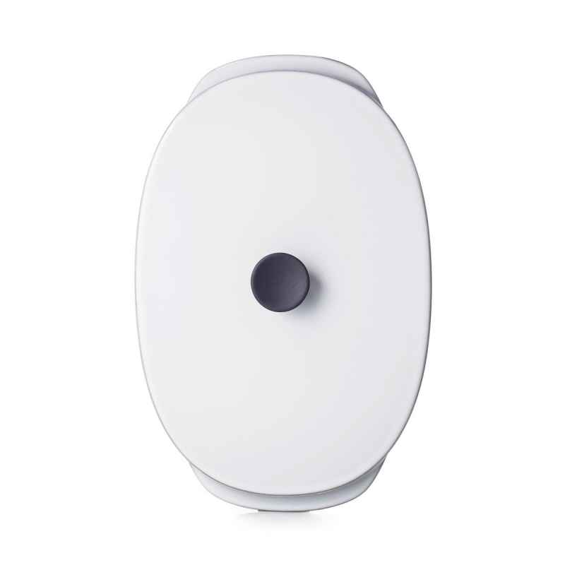 Preview: CARACTERE KASSEROLLE / AUFLAUFFORM MIT DECKEL 26 x 18,5 cm Kumuluswolke weiss REVOL