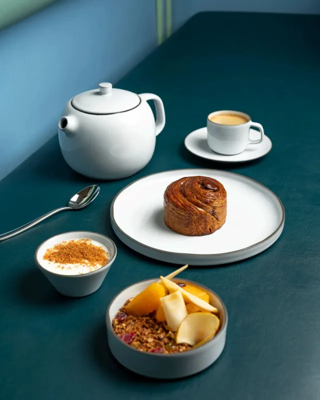 EQUINOXE TEETASSE MIT UNTERTASSE 200 ml in gusseisener optik