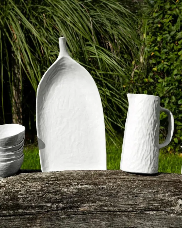 YLI WASSERKRUG/ PITCHER/ VASE 1,2 L Alabaster Weiss