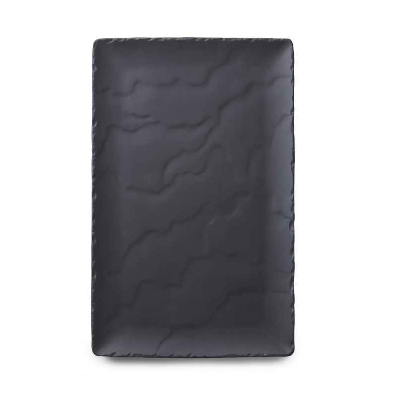 Preview: STEAK SERVIERPLATTE 33 cm x 21 cm RECHTECKIG Matt schiefer