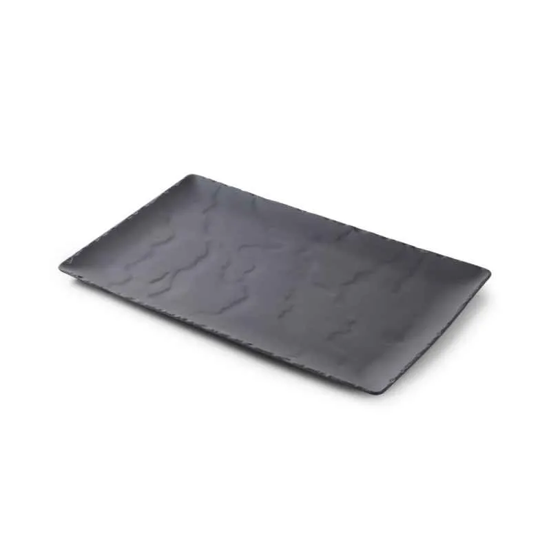 STEAK SERVIERPLATTE 33 cm x 21 cm RECHTECKIG Matt schiefer