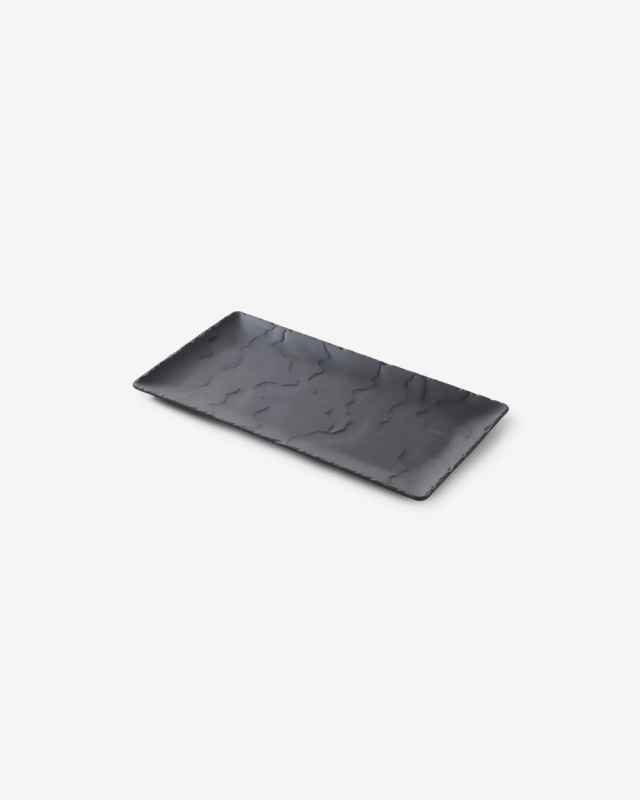 Preview: SERVIERPLATTE 30 cm x 16 cm RECHTECKIG Schieferoptik