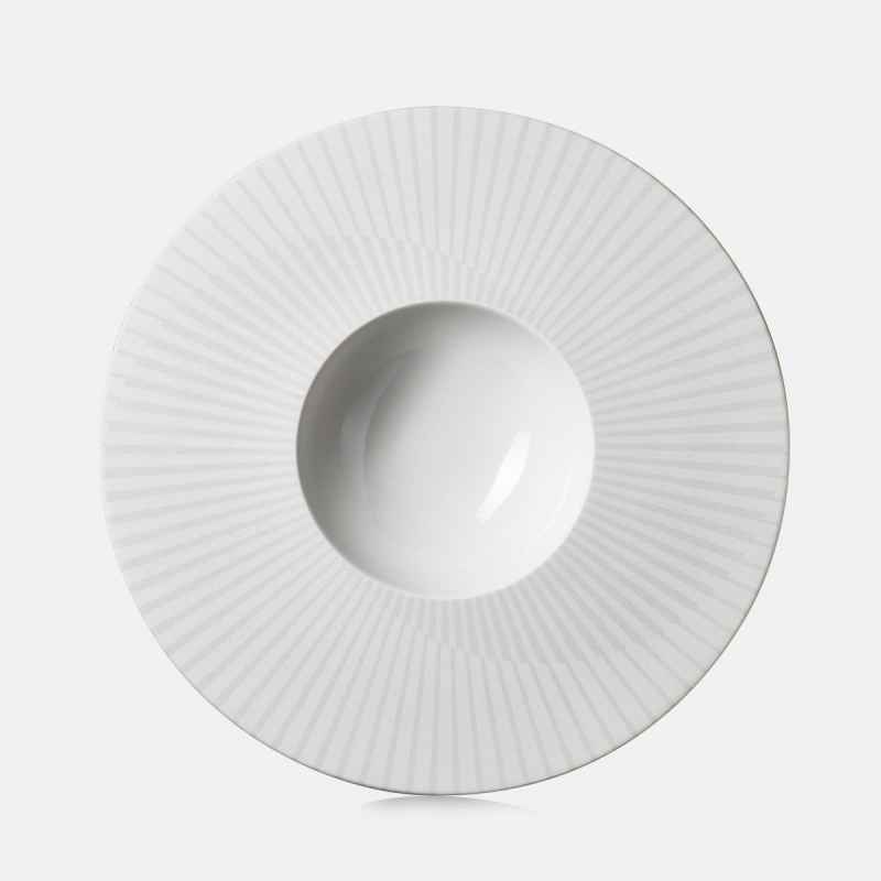 Preview: SPHERE KUGEL-TELLER Alabaster Weiss Ø 30,5 cm