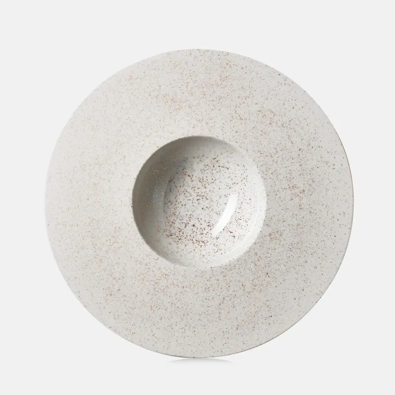 SPHERE KUGEL-TELLER Alabaster Weiss Cosmos Gold Ø 30,5 cm