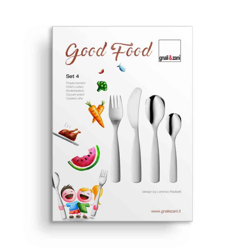 Preview: Kinderbesteck Set, 4-teilig edelstahl