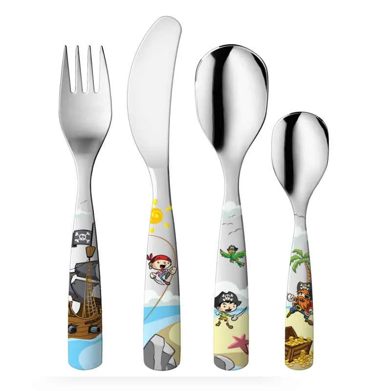 Kinderbesteck Piraten - Set, 4-teilig