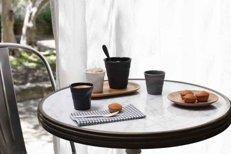 Preview: Knickbecher Cappuccino 0,18l Mattschwarz