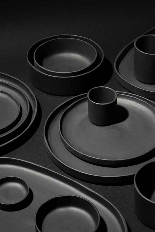 Preview: CARACTERE DESSERTTELLER 21 cm Matt schiefer styl
