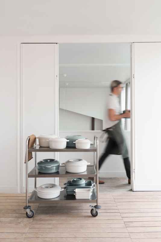 Preview: RECHTECKIGE INDUKTIONSAUFLAUFFORM 34 CM Alabaster Weiss REVOL BOMBANCE