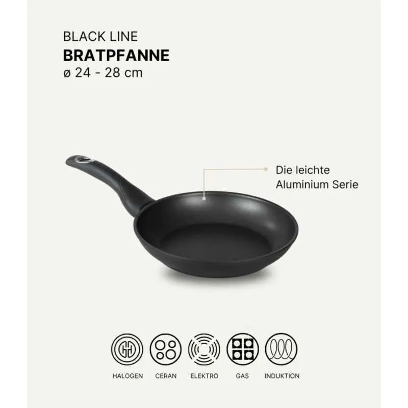 Bratpfanne 24 cm BAF BLACKline für alle Herdarten