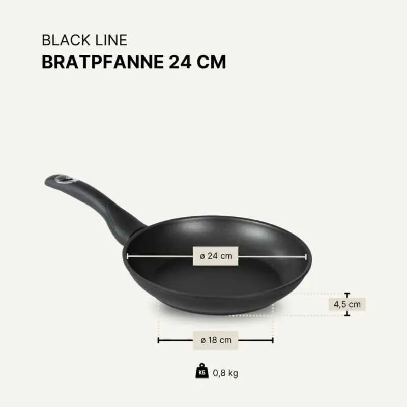 Bratpfanne 24 cm BAF BLACKline für alle Herdarten