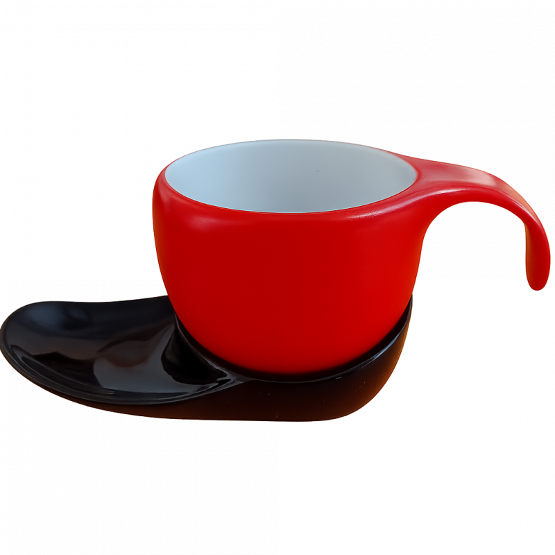 Preview: Espressotasse Vision 2tlg „red & black“