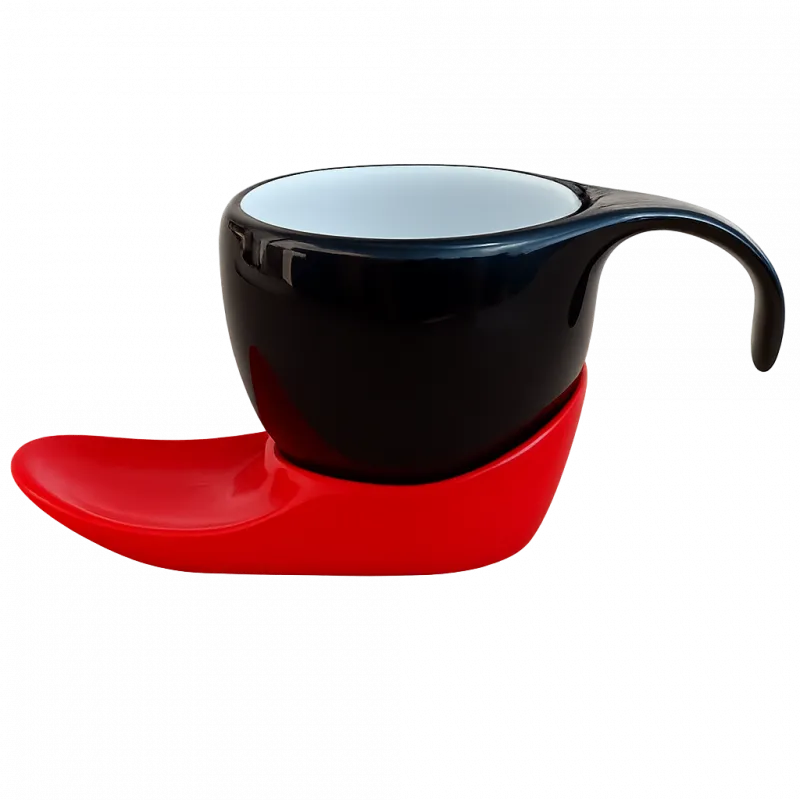 Espressotasse Vision 2tlg „black & red“