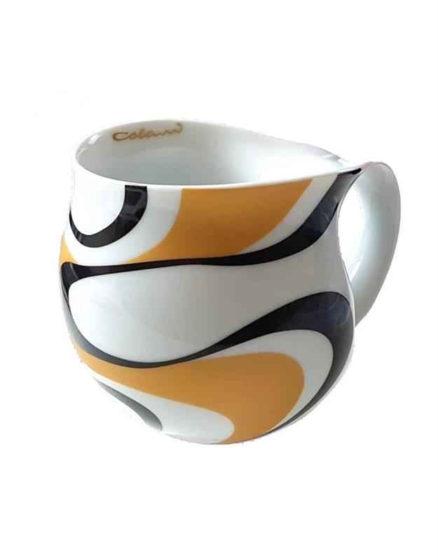 Preview: Colani Kaffeebecher wave gold & schwarz