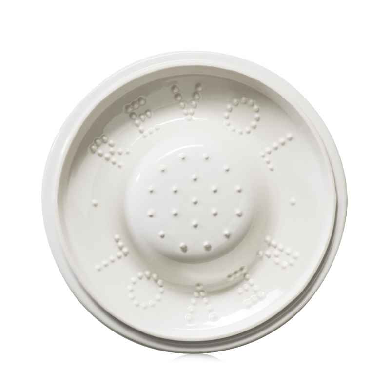 Preview: RUNDE OFENKASSEROLLE 22 CM MIT PORZELLANDECKEL Alabaster Weiss