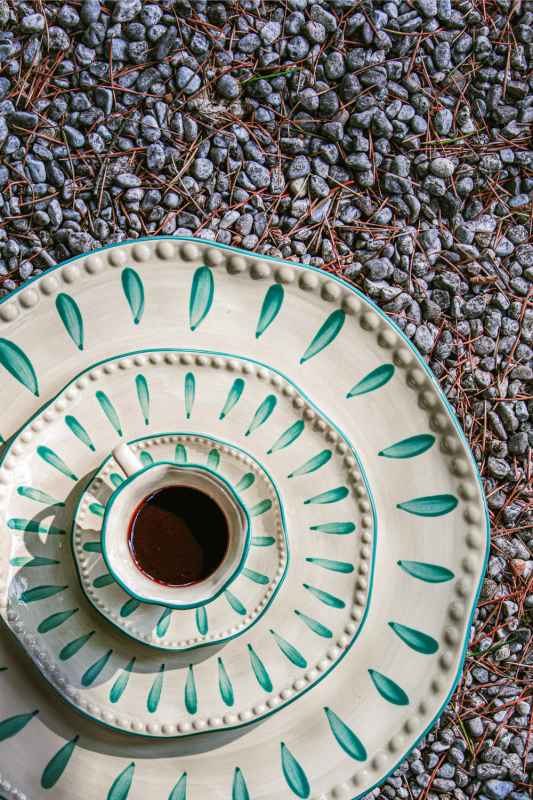 Preview: Espressotasse mit Untertasse Domitilla Aqua Grün