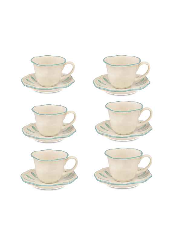 Preview: Espressotasse mit Untertasse Domitilla Aqua Grün