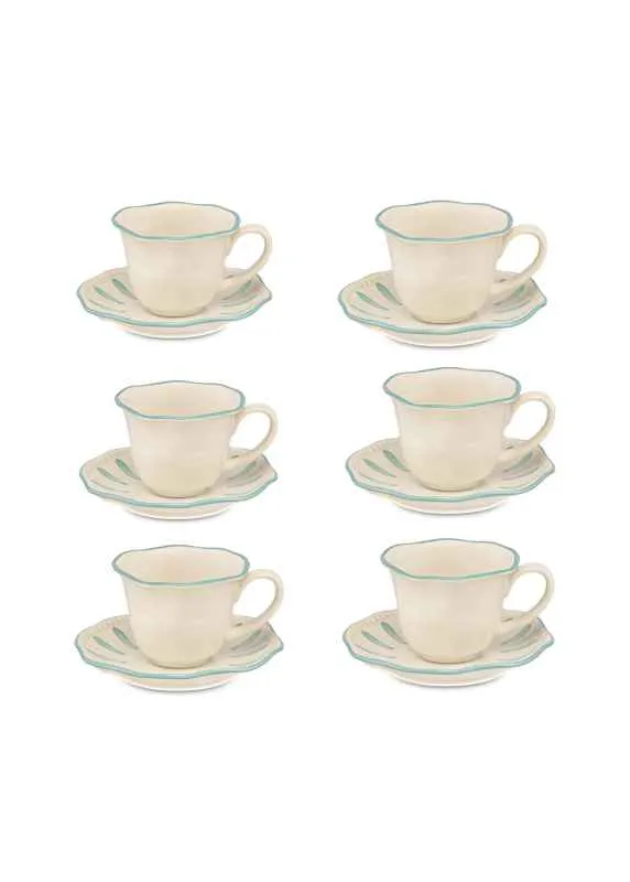 Espressotasse mit Untertasse Domitilla Aqua Grün