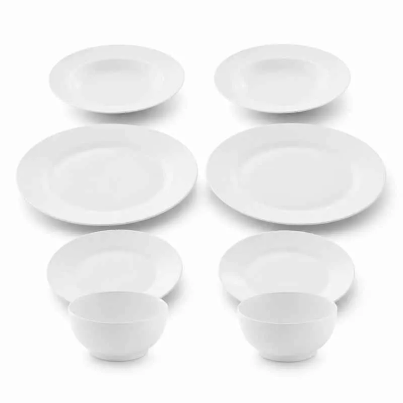 Speiseservice Essenziale 8-teilig für 2 Personen · weiß
